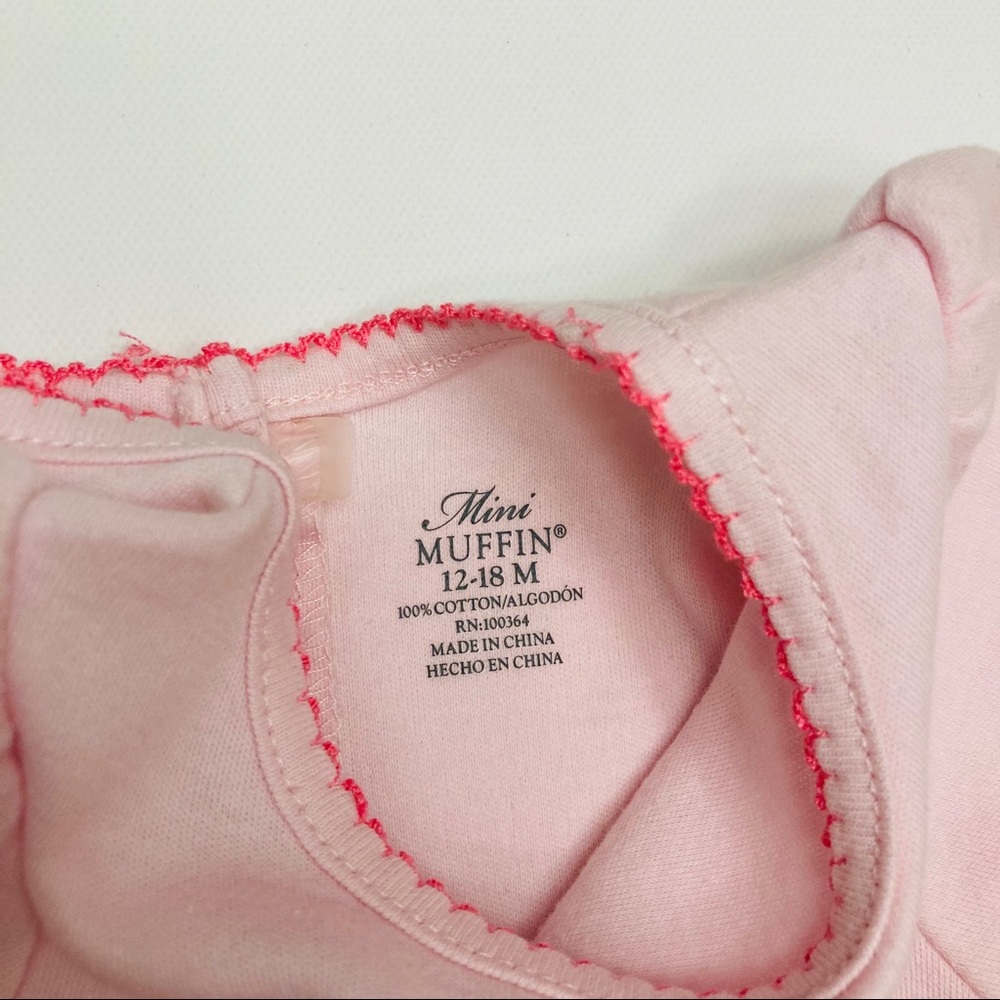 Baby Girl Cherry Pink Tutu Bodysuit Dress - Picture 4 of 7
